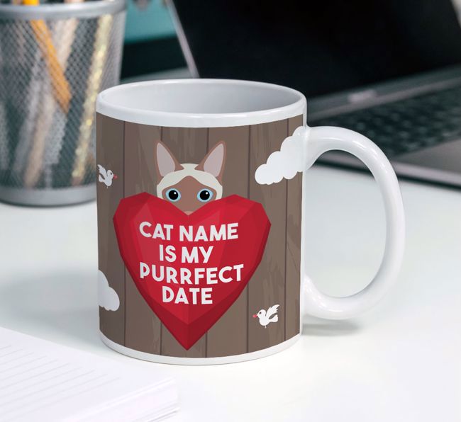 'Purrfect Date' - Personalized {breedCommonName} Mug